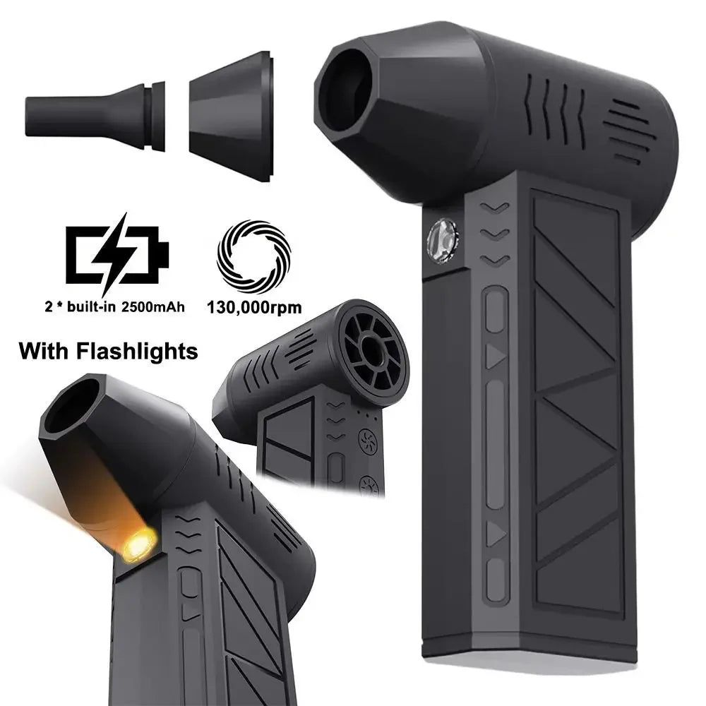 Portable Power Snow Blower with Built-In Illumination