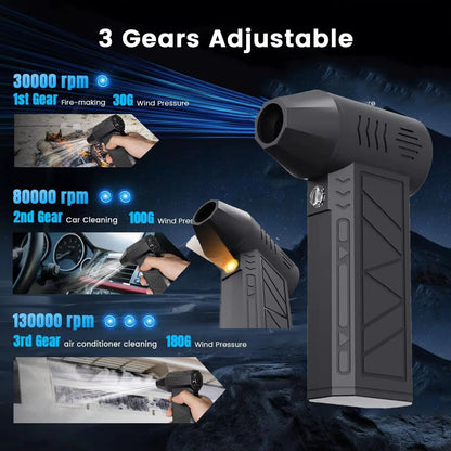 Portable Power Snow Blower with Built-In Illumination