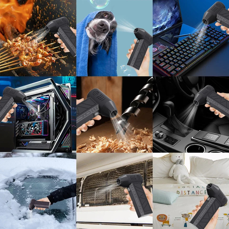 Portable Power Snow Blower with Built-In Illumination